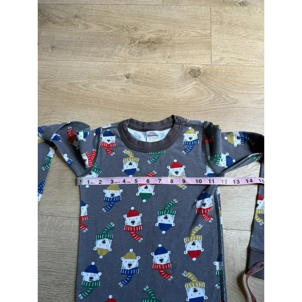 Kids unisex Girls Boys Hanna Andersson Polar Bear long john pajamas set size 8